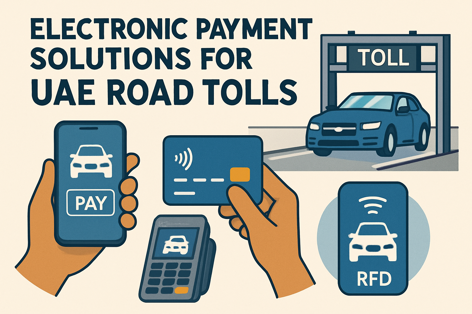 Electronic payment solutions for UAE road tolls
